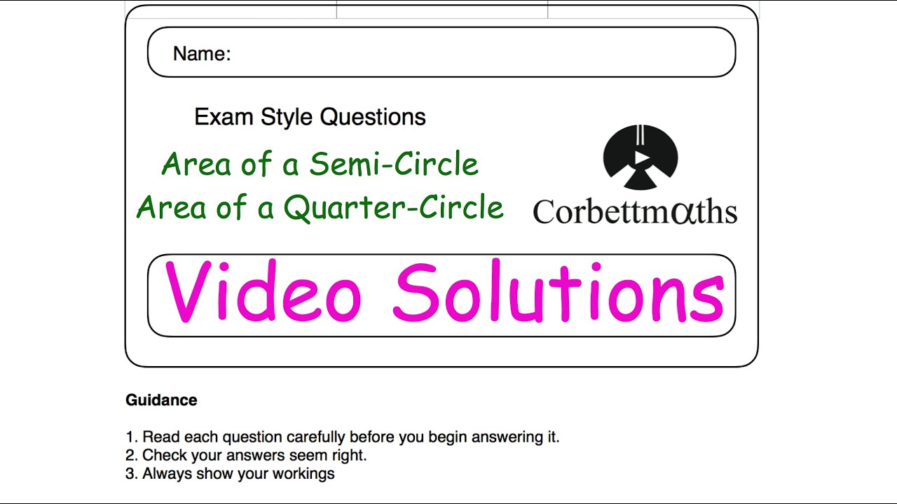 area-of-a-semi-circle-answers-corbettmaths-youtube