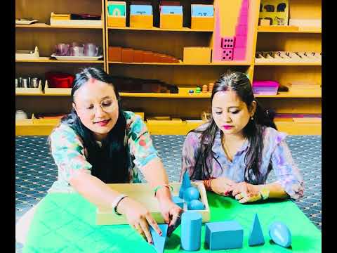Montessori Sensorial Curriculum – Naming with Geometric Solids