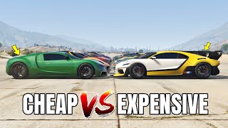 GTA 5 ONLINE  CHEAP VS EXPENSIVE (WHICH IS FASTEST?) | SUPERCARS