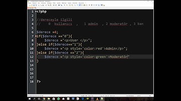 PHP Dersleri - İf ,Else , Else İf 3