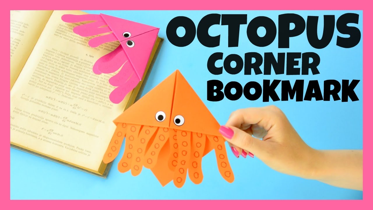 Octopus Corner Bookmark idea origami craft for kids YouTube