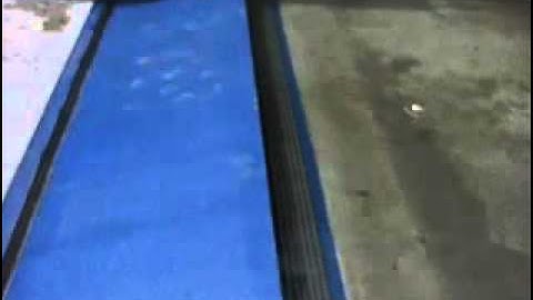 FloodBreak Automatic Floodgate - passive flood barrier system demonstration.wmv