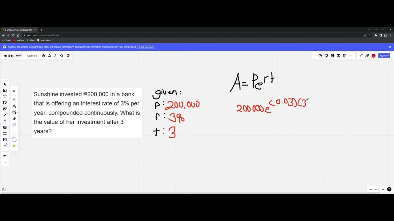 Compounded Continuously Worksheet Continuously compounded explanation - YouTube