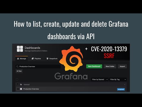 How to list, create, update and delete Grafana dashboards via API