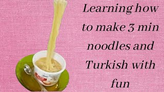 Learning how to make quick and easy noodles and learn Turkish with fun| Alishba Koleksiyon Turkey