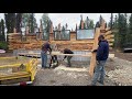 Alaska cabin build update. Log above window fitting II