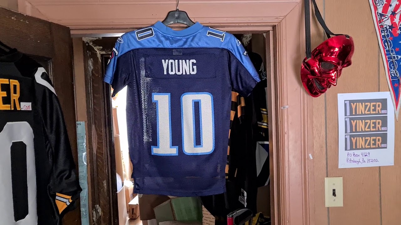 TENNESSEE TITANS 2006-10 VINCE YOUNG #10 HOME REPLICA REEBOK FOOTBALL JERSEY