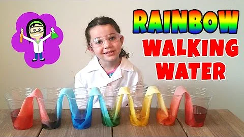 Rainbow Walking Water Easy Science Projects Experiments for Kids | The Science Kid