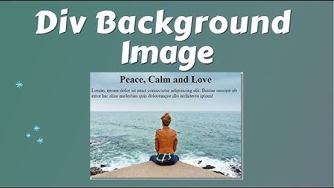 Set background image in div box using html and css | css div box container