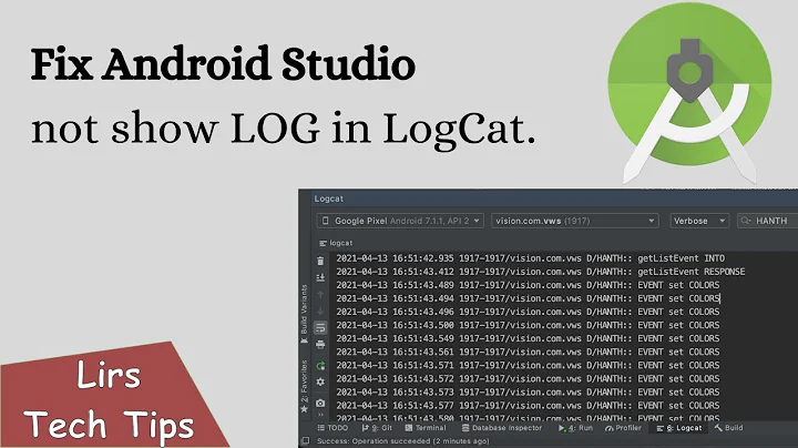 Android Studio: Fix Error not show LOG in LogCat.