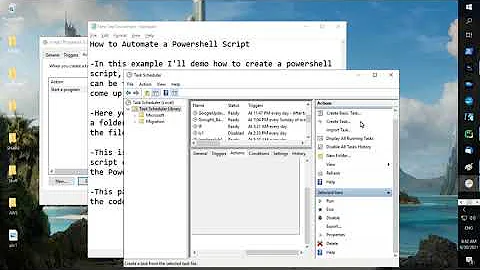 Automating Powershell Scripts with Task Scheduler