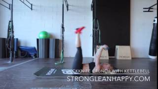 Jackknife Crunch with Kettlebell
