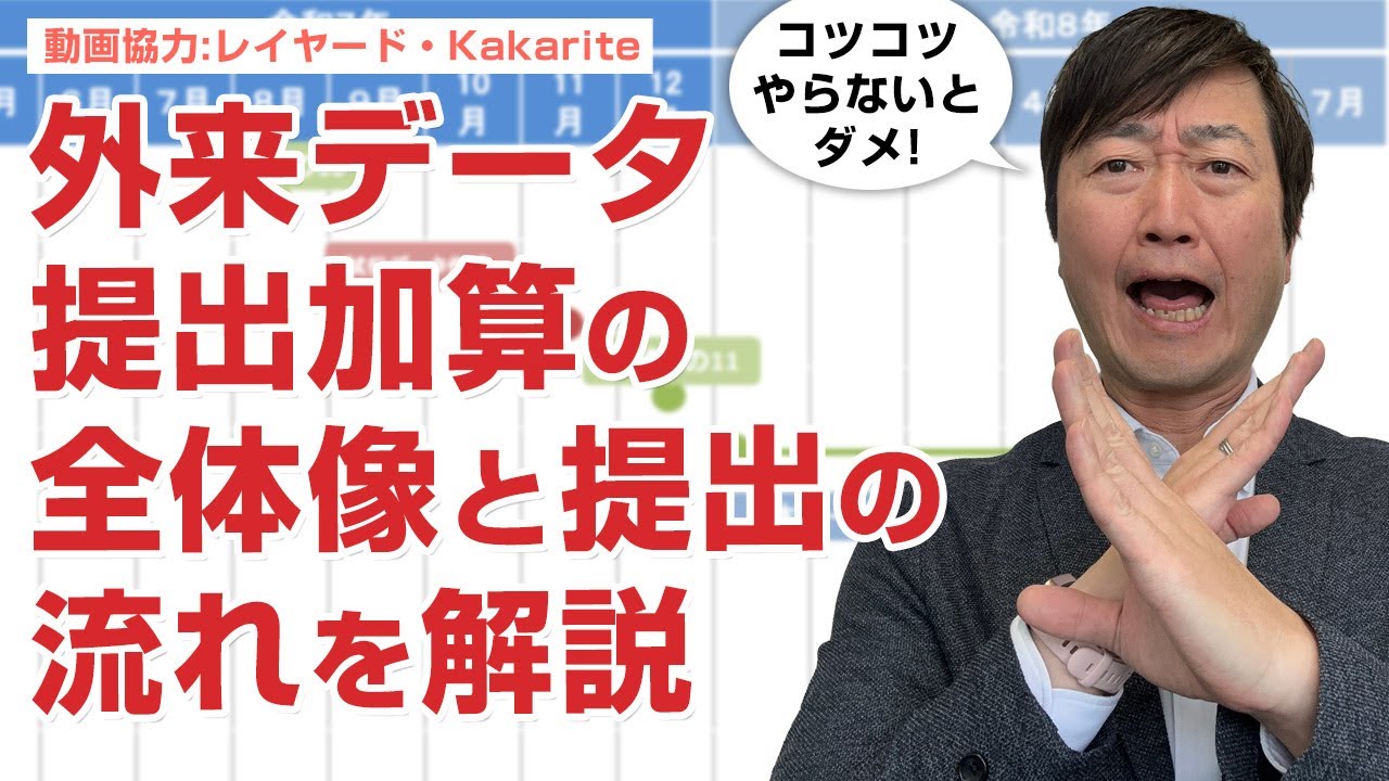 外来データ提出加算の全体像－どんなファイルを作っていつまでに手挙げして、提出する?