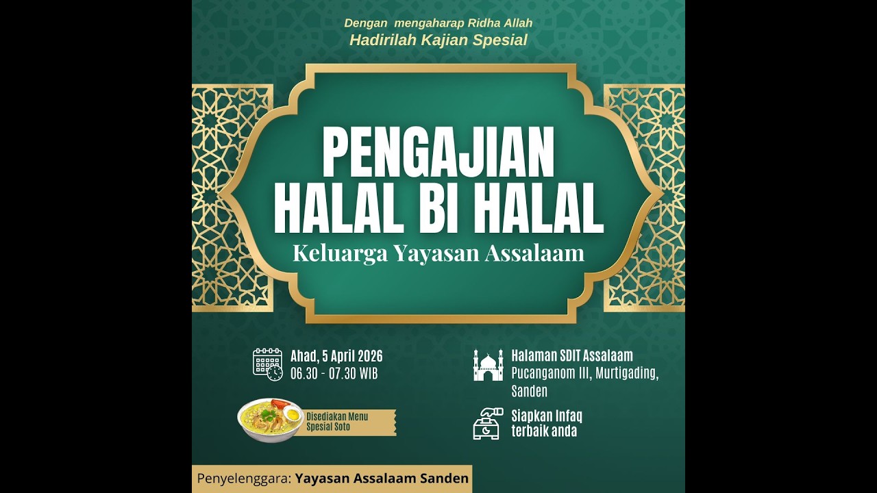 🔴 [LIVE] PENGAJIAN HALAL BI HALAL - YouTube