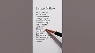 Thumbnail of The sound of silence lyrics  Song : Simon & garfunkel