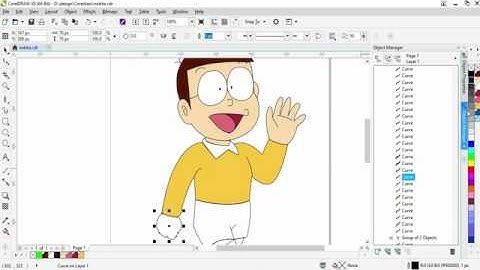 CorelDRAW - How to Draw Nobita Nobi in CorelDRAW