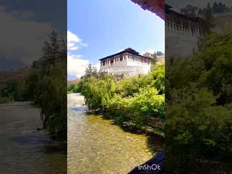 my favorite dzong, magnificent and towering. #paro #bhutan #travel #dzong #bridge