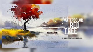 Watercolor landscape |  watercolor for beginners | step by step watercolor techniques