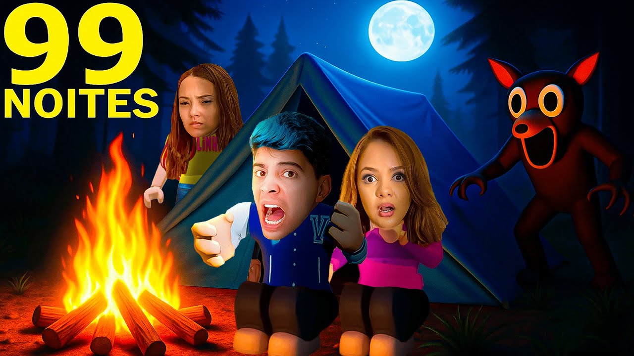 TENTAMOS SOBREVIVER 99 NOITES EM UMA FLORESTA SINISTRA DO Roblox!!