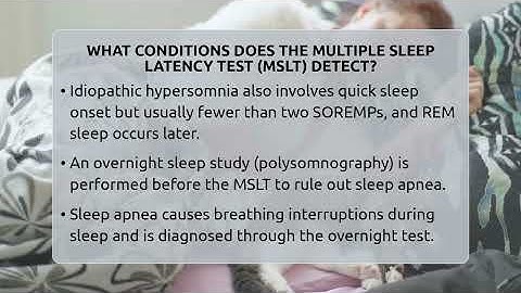 What Conditions Does The Multiple Sleep Latency Test (MSLT) Detect? - Sleep Apnea Support Network