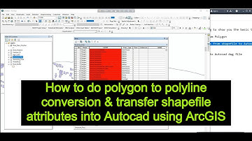 How to do polygon to polyline conversion & transfer shapefile attributes into Autocad using #ArcGIS
