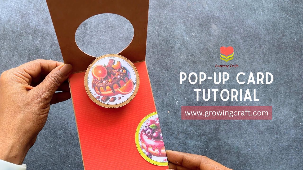DIY Yum Pop-up card making tutorial - DIY handmade card ideas - Growing Craft