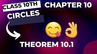 Class 10th  theorem 10.1 chapter 10 ( circles) fully explain hindi and English