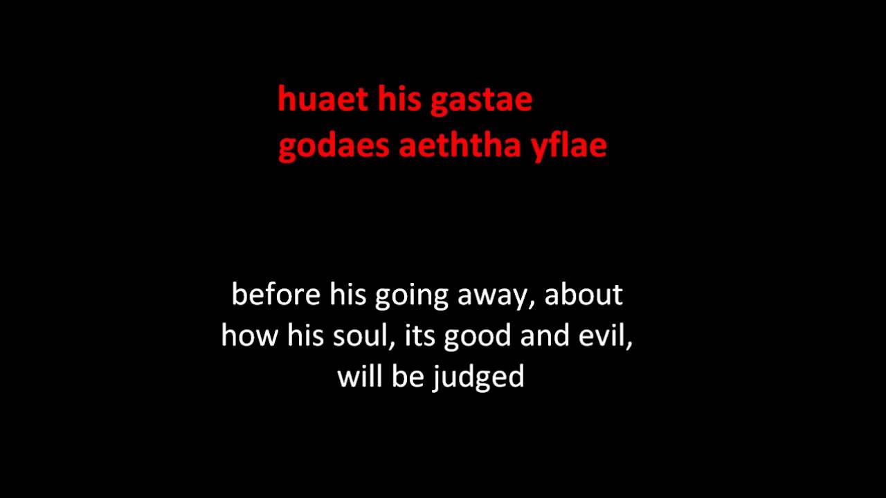 Bede's Death Song English / Englisc (Northumbrian Version) YouTube