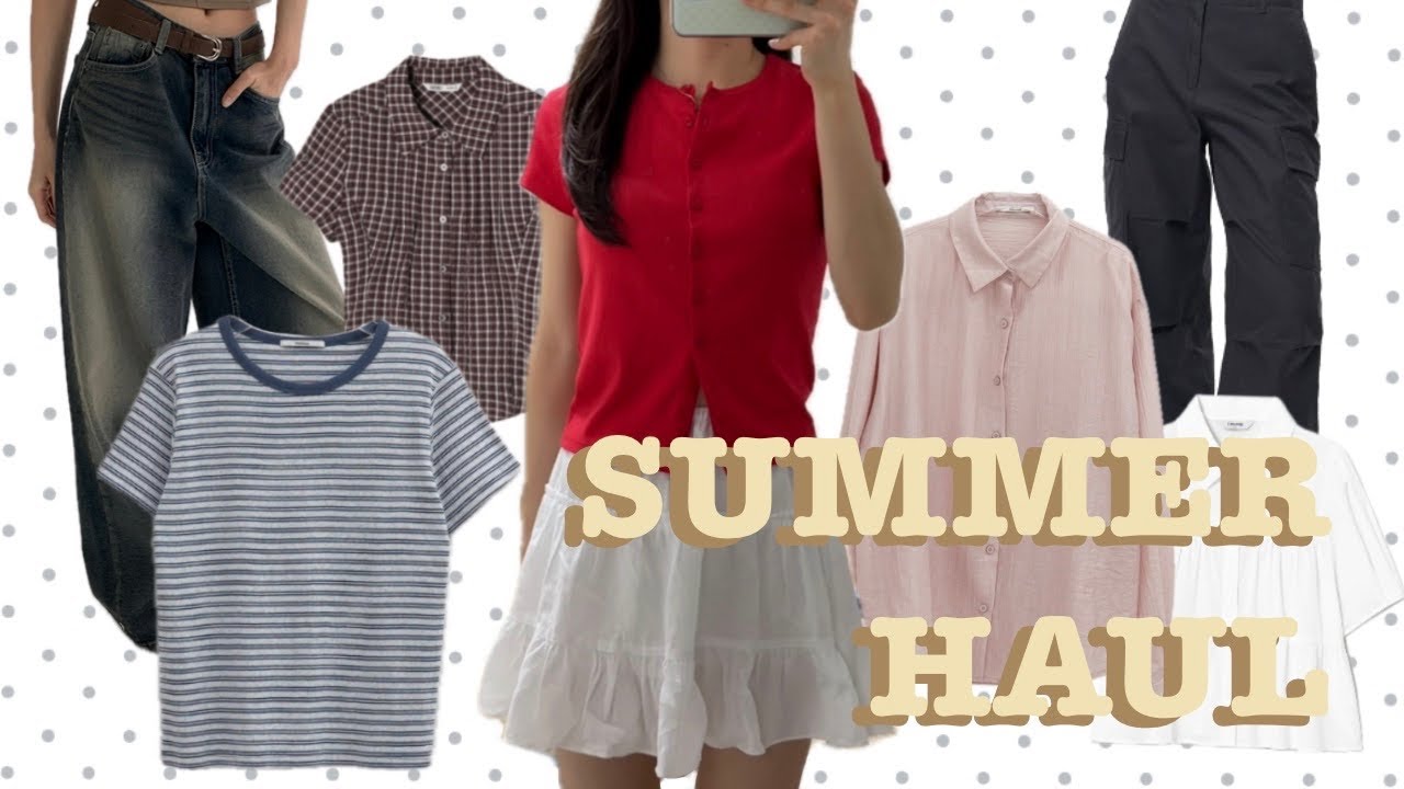 summer haul🩵 11가지 여름 갓성비 패션 하울 *✧･ﾟ여름코디, 여름룩북 🍉 매니크, 무신사 스탠다드, 에잇세컨즈, 미쏘