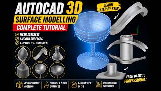 AutoCAD 3D Surface Modeling &amp; Rendering Tutorial 🔥 Complete Workflow #CADDEngineer