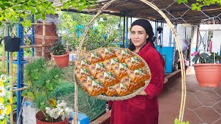 مسمن بحشوة اقتصادية.مطبوخ في فرن الخشب😍Masmen with economical filling. Cooked in wood oven