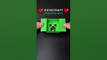 DIY Minecraft Creeper Origami Box 💚 Cute Gift Idea 💚 Easy Paper Box