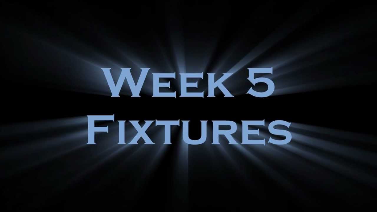 The MultiSpeedruns Premier League - Week 5 / 20 - Fixtures