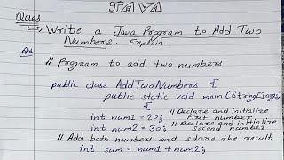 Java Program to Add Two Numbers | Complete Code & Step-by-Step Explanation for Beginners | Core Java