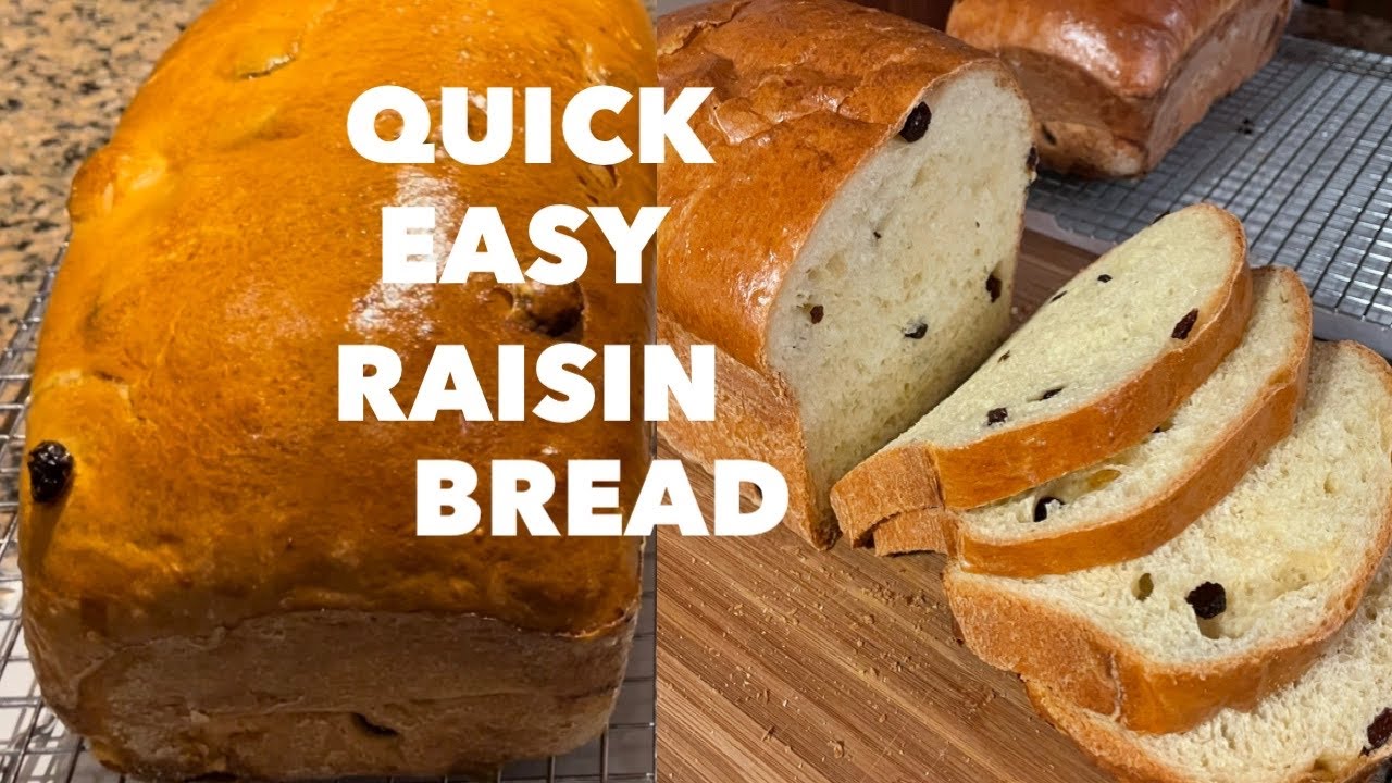 QUICK EASY FLUFFY RAISIN BREAD RECIPE YouTube