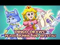 Dingo Draws: Peach, Bunnie and Krystal! [Time Lapse Drawing]