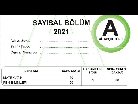 LGS 2021 MATEMATİK