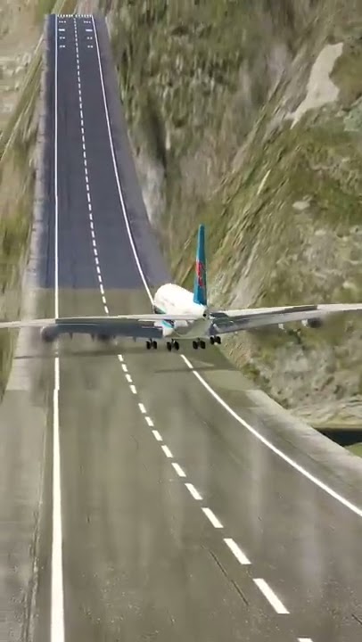 Plane Landing Sliding to the Right