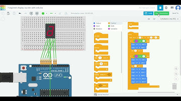 7 segment display counter with Arduino & TinkerCad