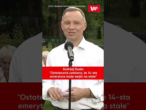 Andrzej Duda: 14. emerytura wchodzi na stałe #shorts