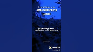 CIRI ORANG AHLI TAHAJUD