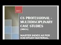 CS professional mdcs master index ||June 22 || Multidisciplinary case studies Master index#MCS notes