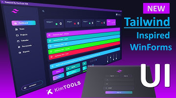 C# .NET -  New Tailwind inspired Ui-Kit and Templates For WinForms 🚀😍 #KimTools