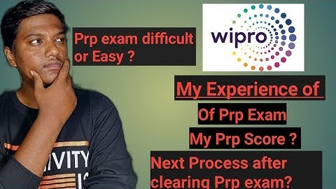 My Wipro Prp Exam Experience and My Prp Score l Prp exam is difficult or easy ? l Wipro prp l