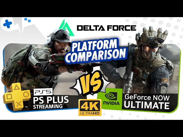 DELTA FORCE | GeForce NOW vs PlayStation PLUS Cloud on PS5 at 4K