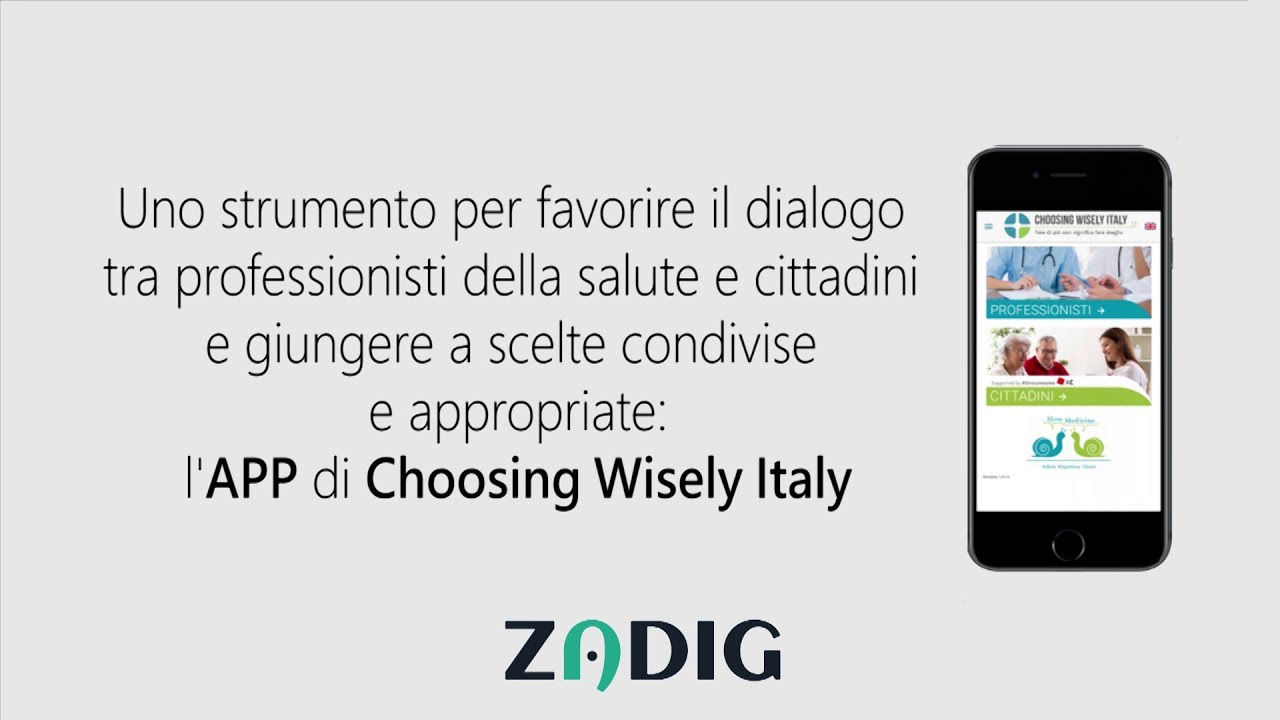 L' App di Choosing Wisely Italy | Zadig - YouTube