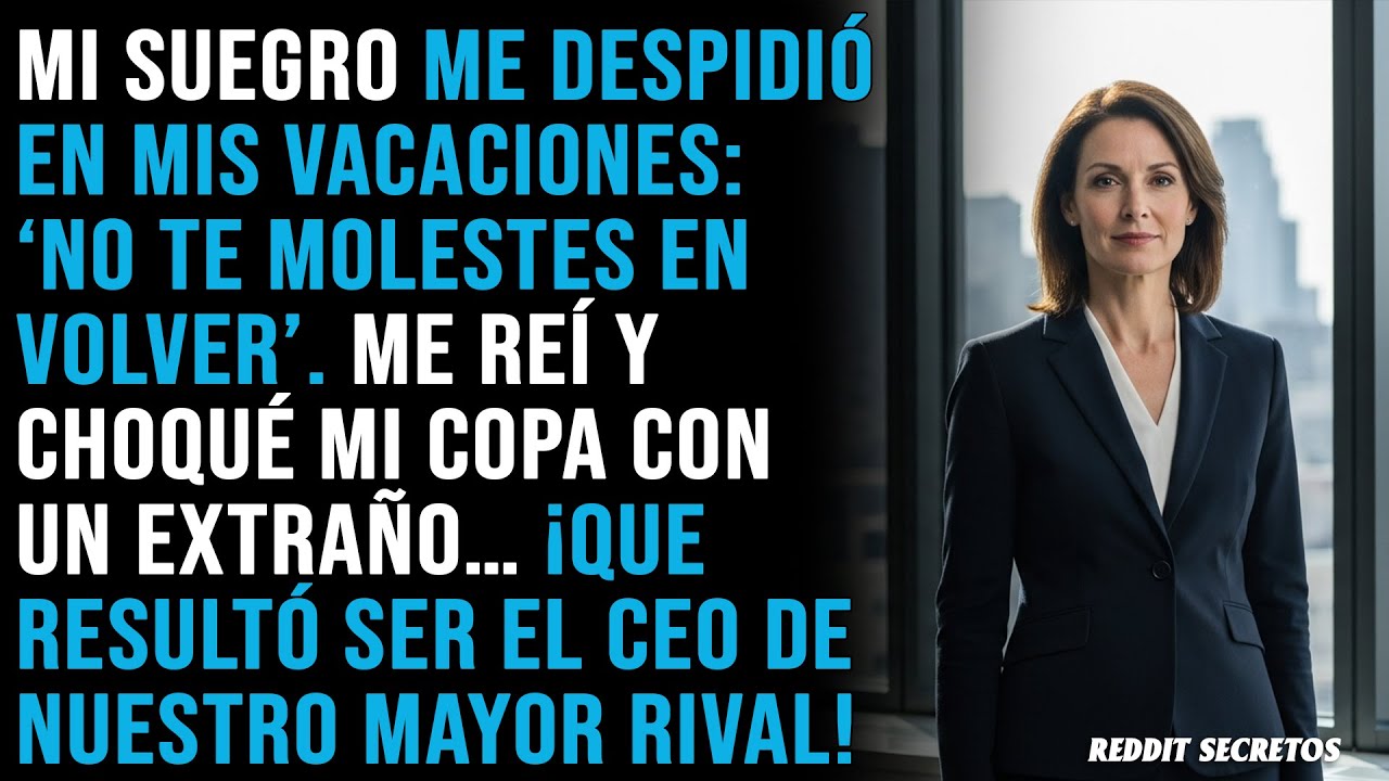 Mi suegro me despidió en mis vacaciones: ‘No te molestes en volver’. Me reí y choqué mi copa con un