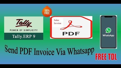 How to send invoice by whatsapp in tally || Invoice WhatsApp कैसे करें || tallytdl