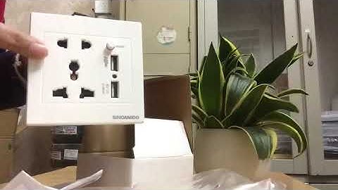 Bộ ổ điện + ổ sạc USB lắp âm tường Sinoamigo SW-1UAS