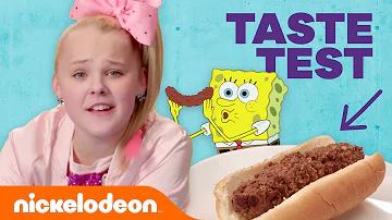 JoJo Siwa, Jade Pettyjohn & More in the 😋  Nickelodeon-Inspired Food Taste Test 🍔 (Part 2) | Nick